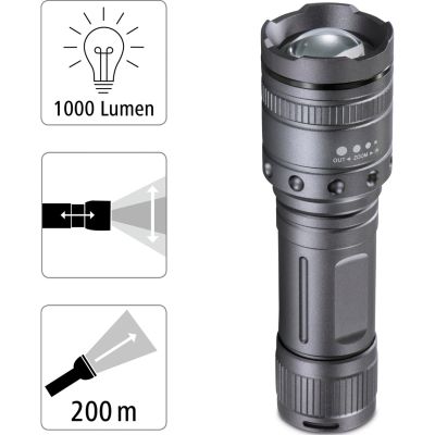 Фонарь Hama Ultra Pro LED Torch L1000 Black (00185801) | Зображення 2