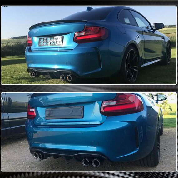 Дифузор заднього бампера V6 (для F87 M2/M2С, Карбон) для BMW 2 серія F22/23 2014-2021 рр | Зображення 4