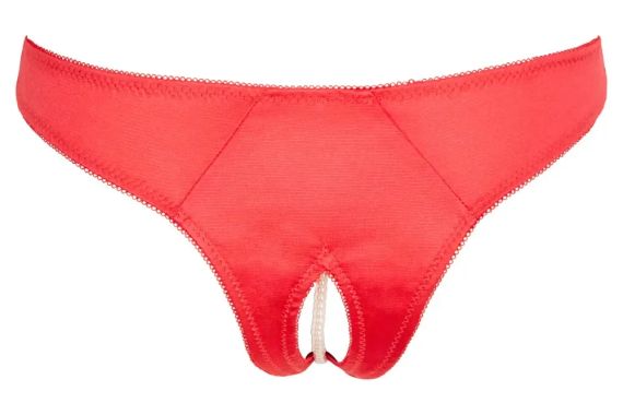 Трусики з перлинами ДОЛОРЕС червоні Sex Aura | Зображення 3
