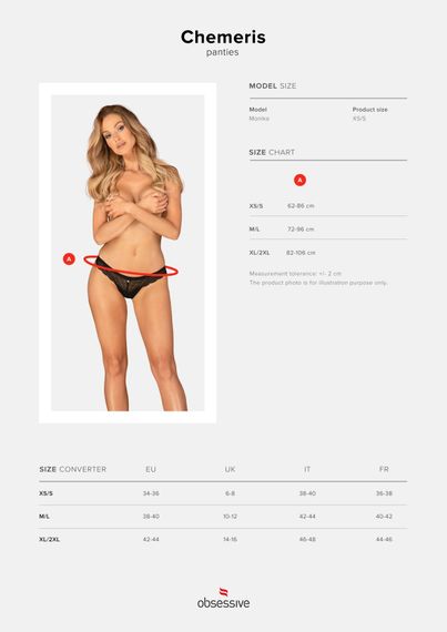 Трусики Obsessive Chemeris panties XS/S | Зображення 6