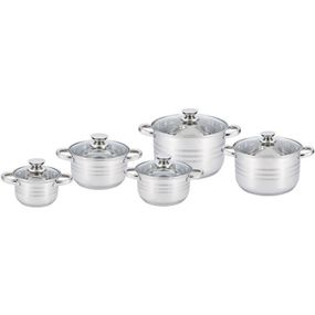 Набор кастрюль UNIQUE UN-5034 10 предметов (2,1л, 2,9л, 3,9л, 5,1л, 6,5л, с крышками)