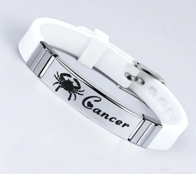 Силиконовый браслет Primo Zodiac - Cancer (Рак) - White