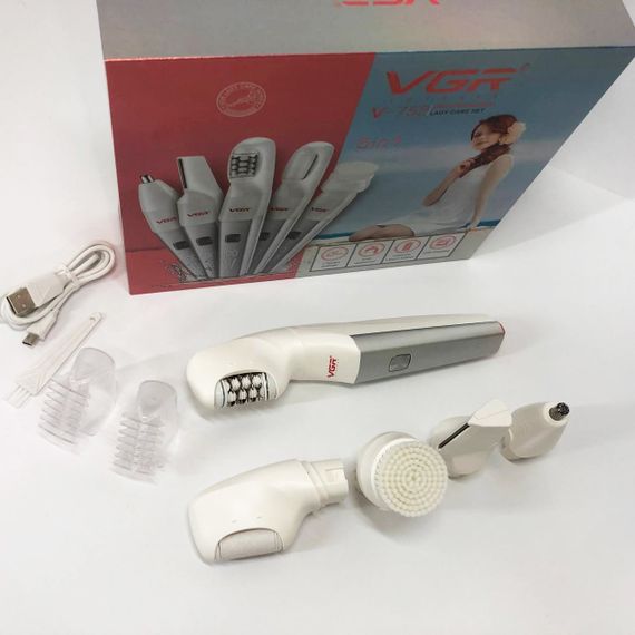 Пемза для удаления мозолей на ногах руках VGR, Триммер с насадками для женщин Эпиляторы всех зон JY-81 | Зображення 9