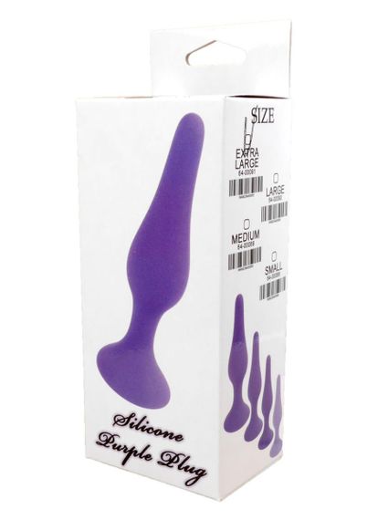 Анальна пробка - Silicone Purple Plug L | Зображення 4