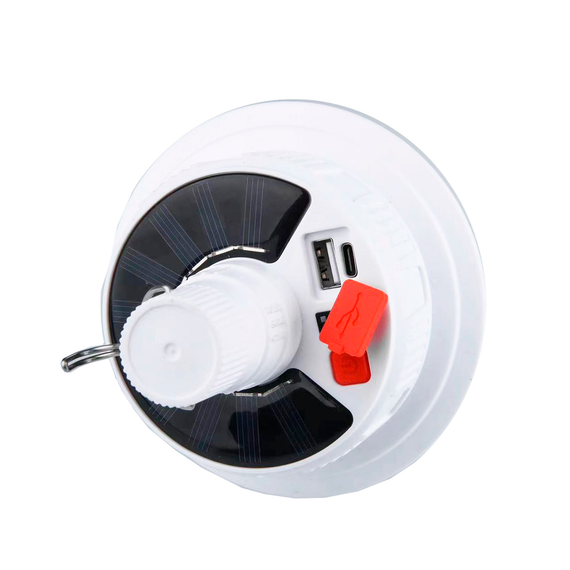 Светодиодная LED лампа на солнечной батарее T38, COB+SMD(RGB), 2АКБx18650, крюк, ЗУ Type-C | Зображення 4