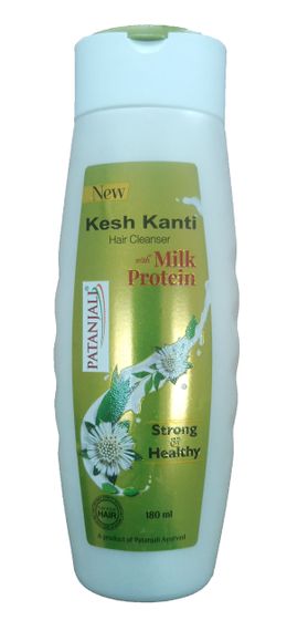 Шампунь аюрведический Молочный протеин Патанджели Kesh Kanti Milk Protein, увлажнение и питание корней волос | Зображення 1