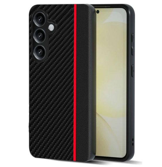 Чехол накладка Primolux CFC для Samsung Galaxy S24 (SM-S921) - Black&Red | Зображення 2