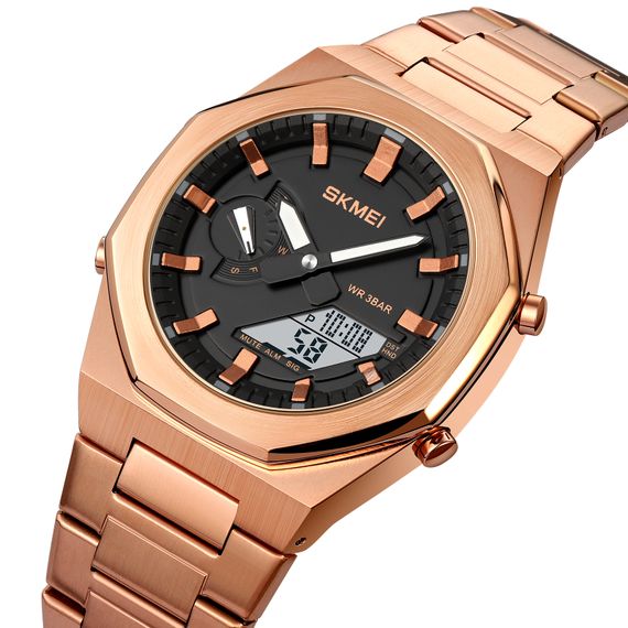 Чоловічий годинник Skmei 1816RGWT Rose Gold-White | Зображення 1