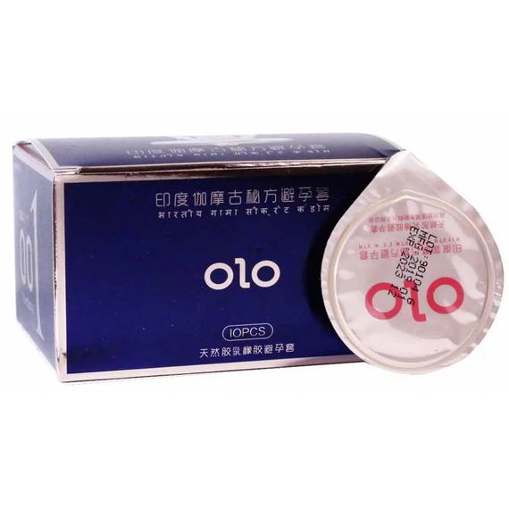 Презервативы Olo BLUE Budda 10шт ультратонкие, гиалуроновая пролонгирующая смазка Sex Aura | Зображення 4