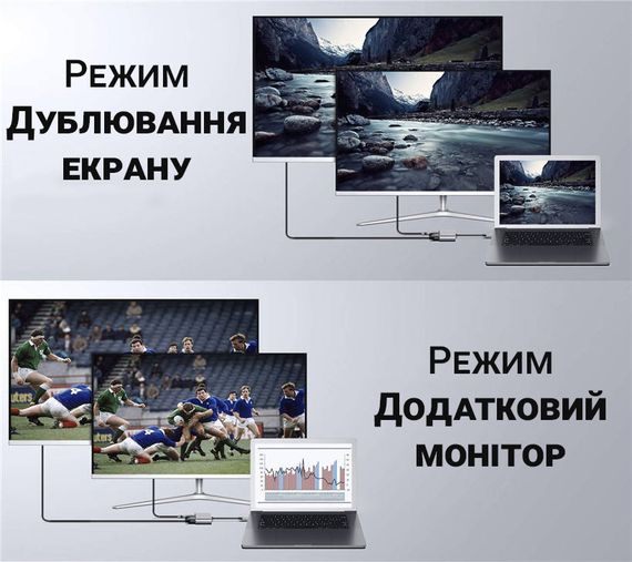 4в1: мультифункциональный адаптер для ноутбука USB Type-C хаб Addap MH-02: HDMI + VGA + USB 3,0 + USB-C PD | Зображення 7