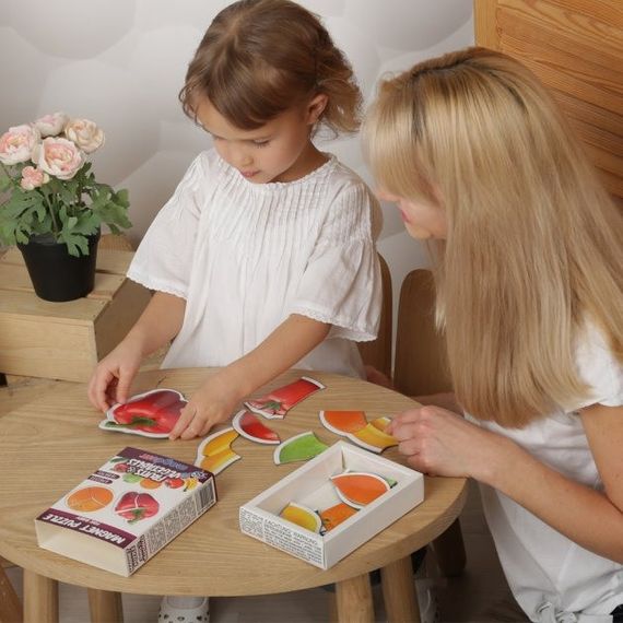 Набор магнитов Magdum Baby puzzle "Фрукты и овощи" ML4031-25 EN | Зображення 3