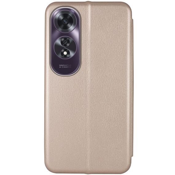 Кожаный чехол-книжка Classy для Oppo A60 4G Золотой | Зображення 1
