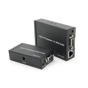 Активный удлинитель VGA сигнала до 300m по витой паре Cat5e/6e,1080P,Black,BOX