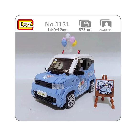 Конструктор LOZ mini Автомобіль MINI блакитний (1131) | Зображення 8