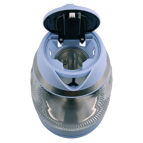Електрочайник 1,8л 1850-2200W скло з заварником блакитний MR-065-BLUE Maestro | Зображення 3