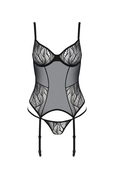 Корсет Passion LEAFA CORSET ECO Черный S/M | Зображення 4