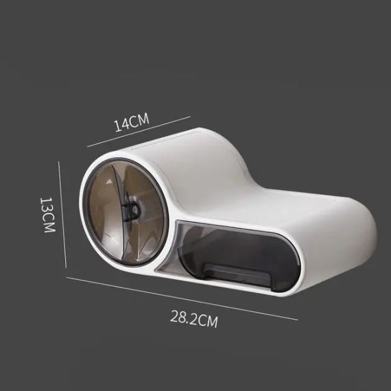 Тримач для туалетного паперу, Білий / Клейкий настінний утримувач для паперу | Зображення 5