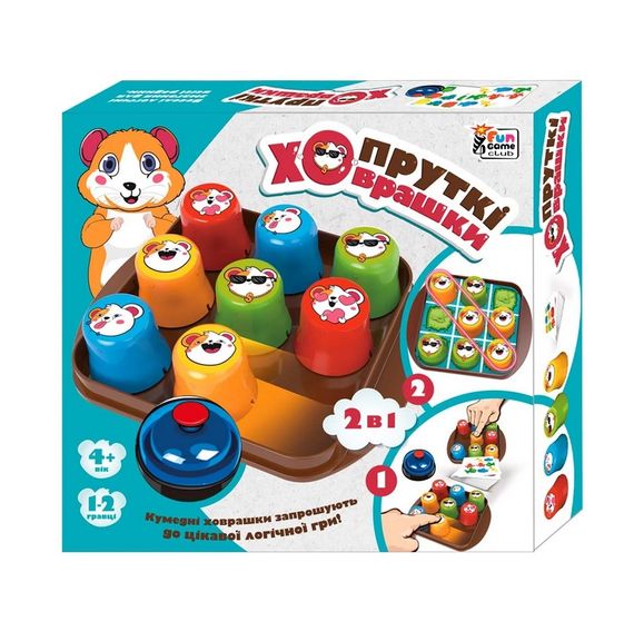 Настільна гра "Пруткі ховрашки" 79026 4FUN Game Club, дзвінок, 25 ігрових карт, ковпачки, в коробці (6945717411456)