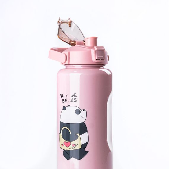 Набір пляшок 3 в 1 Панда з поїлкою і ручкою 0.3 (л) 0.7 (л) 2 (л) рожевий HPZSB120014P | Зображення 1