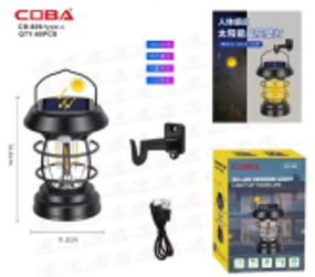 Кемпинговый фонарь с аккумулятором и солнечной панелью CB 808