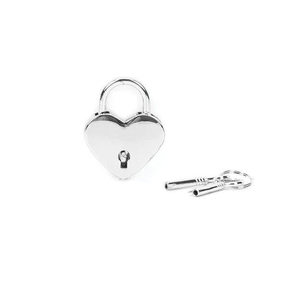 Замочок Liebe Seele Heart Shape Padlock Silver (2 шт.) sexstyle