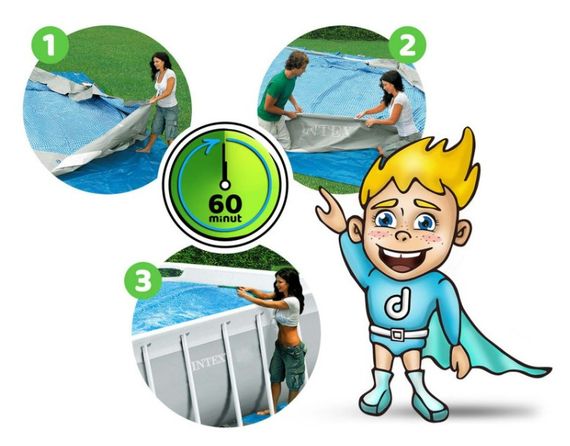 Басейн каркасний прямокутний 21 в 1 INTEX 26792, 488 x 244 x 107 см + бульбашкова машина (DM-26792-M) | Зображення 5