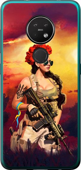 Чехол на Nokia 6.2 Украинка с оружием "5316u-2018-17620"