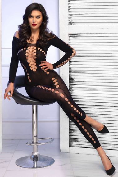 Бодістокінг Chilirose BODYSTOCKING 4646 Чорний S/M | Зображення 4