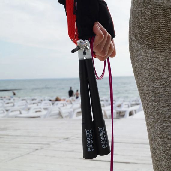 Скакалка швидкісна Power System PS-4033 Crossfit Jump Rope Red (2,8m.) | Зображення 2