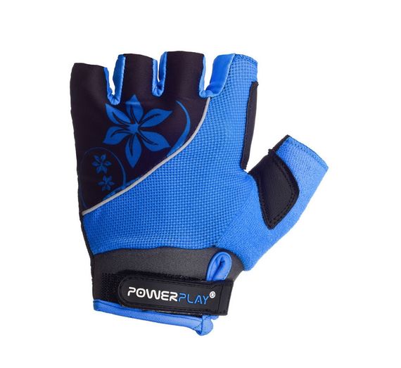 Велорукавички жіночі PowerPlay 5281 B Блакитні XS | Зображення 1