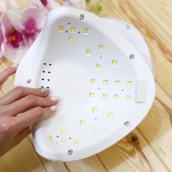 Лампа для манікюру настільна SUN 5 LED UV 48Вт потужна професійна манікюрна лампа для гель лаку полігелю | Зображення 5