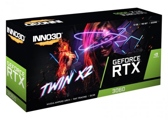 Видеокарта INNO3D GeForce RTX3060 12Gb GDDR6 Twin X2 LHR (N30602-12D6-119032AH) | Зображення 2