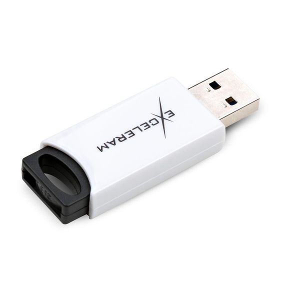 USB флеш накопичувач eXceleram 64GB H2 Series White/Black USB 2.0 (EXU2H2W64) | Зображення 1