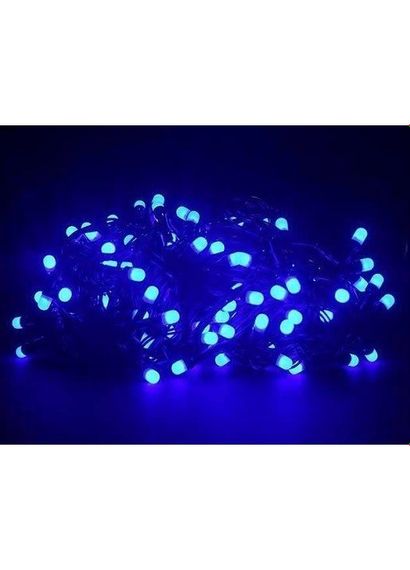 Гірлянда Led на 100 великих матових діодів електрична з контролером Синій