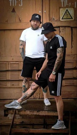 Чоловічий літній костюм adidas чорний | Зображення 3