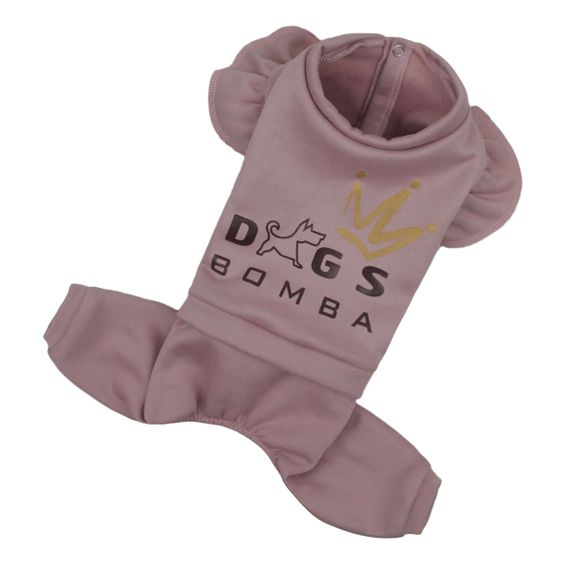 Костюм трьохнитка рюша пудра D-167 | Зображення 2