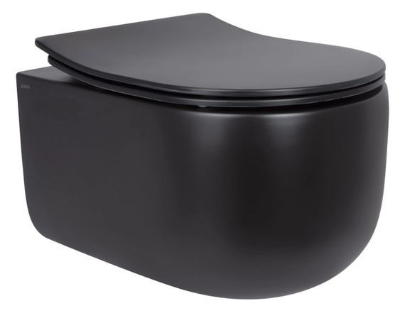 Унітаз підвісний Qtap Taurus Ultra Quiet, з сидінням Slim Duroplast/ Soft-close/ Quick Release QT2433084EUQMB