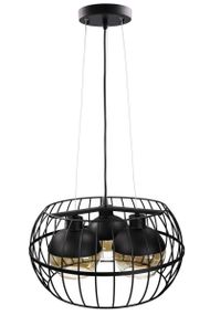 Люстра підвісна LOFT на 3 лампочки 25048 Чорний 40-90х45х45 см.