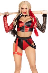 Еротичний костюм Leg Avenue Crime Spree Sweetie Costume Чорно-червоний L
