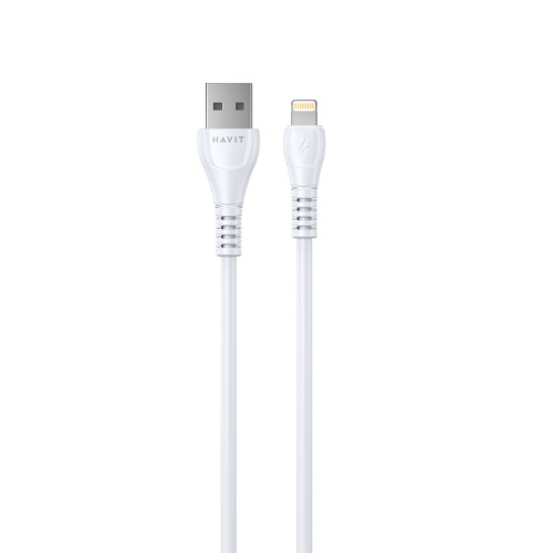Кабель HAVIT HV-CB641C USB - Lightning 2.1A White 1.8m (6/120)