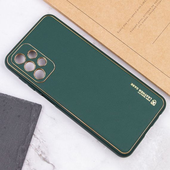 Шкіряний чохол Xshield для Samsung Galaxy A23 4G Білий / White Зелений/Army green | Зображення 3