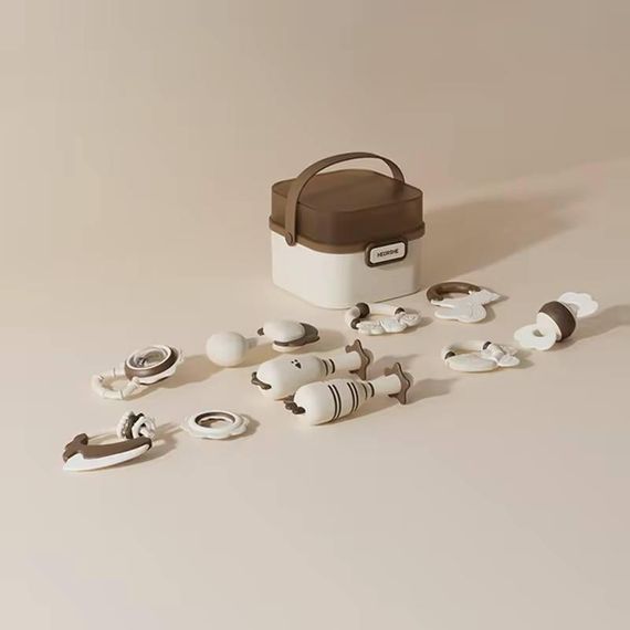 Набір брязкалець та силіконових  гризунців HEORSHE Tiny Rattle | Зображення 3