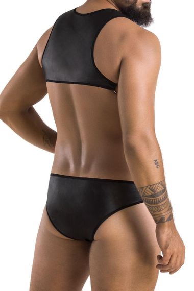 Мужское кожаное боди Passion 056 ADAM S/M Black, заклепки sexstyle | Зображення 1