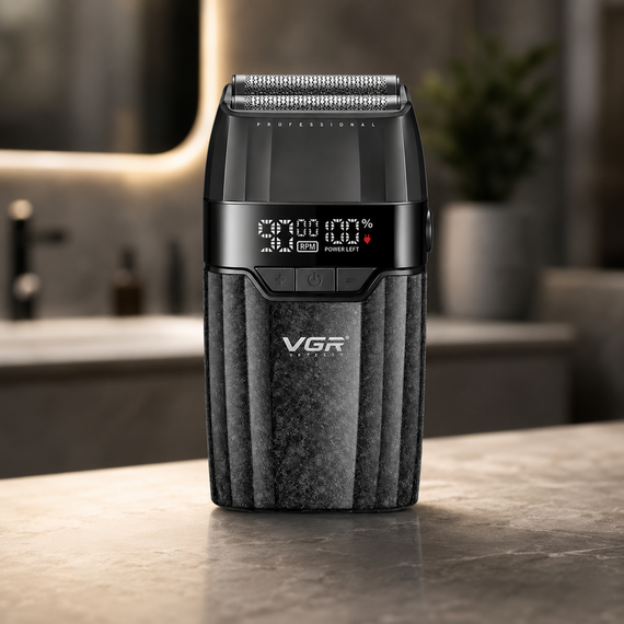 Бритва VGR V 640 S Black / Шейвер мужской профессиональный / Электробритва аккумуляторная черная | Зображення 1