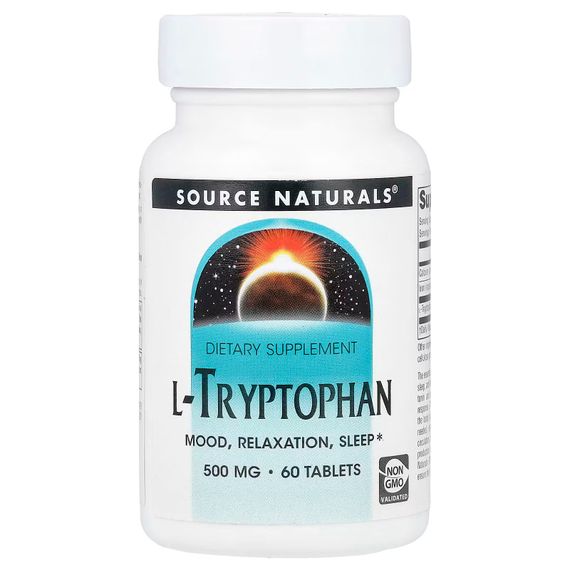 L-триптофан Source Naturals L-Tryptophan 500mg 60 Tablets
