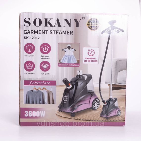 Підлоговий відпарювач для одягу Sokany 3600 Вт пна 2.8 літри SK-12012 | Зображення 4
