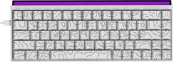 Клавіатура провідна комп'ютерна Ajazz NK68 Red switches White NK68-R-W біла | Зображення 1