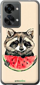 Чохол на OnePlus Nord 2T Єнотик з кавуном "4605u-2640-2448"