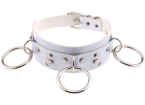 Чокер-ошейник SKN-AS10 WHITE sexstyle