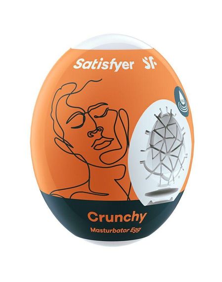 Самозмащувальний мастурбатор-яйце Satisfyer Masturbator Egg Crunchy, одноразовий, не потребує змазки Sex Aura